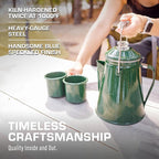 COLETTI Classic Percolator Coffee Pot — Camping Coffee Percolator, Campfire Coffee Pot – Camping Percolator for Groups — Brew for the Whole Campsite (Green, 12 Cup)