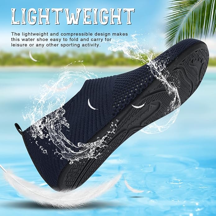 ANLUKE Womens Mens Water Shoes Barefoot Quick-Dry Aqua Socks for Beach Swim Surf Water Sport