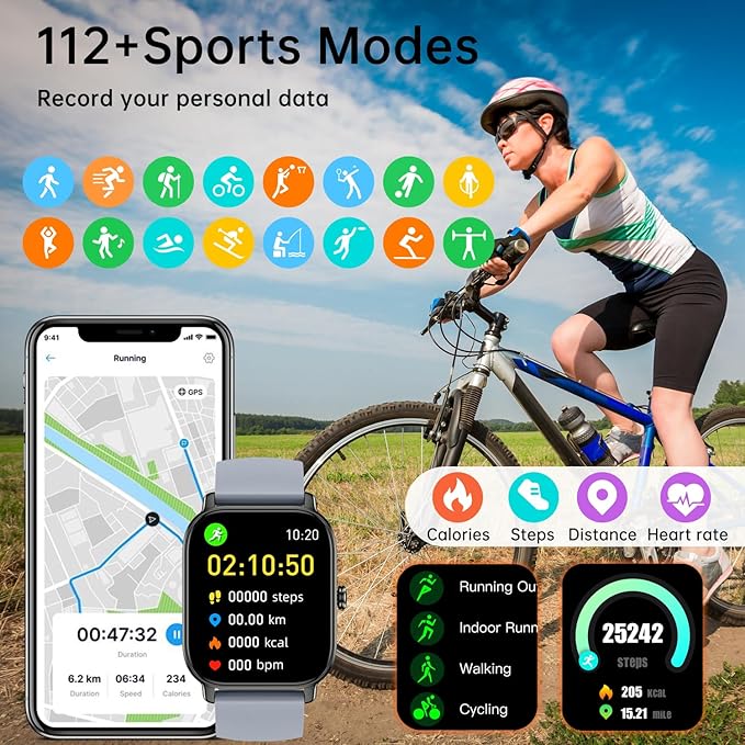 Smart Watch for Men Women Fitness: Make Answer Call Digital Mens Watches Waterproof Running Pedometer Smartwatch for Android Phone iPhone Samsung Compatible Sleep SpO2 Heart Rate Monitor Step Tracker