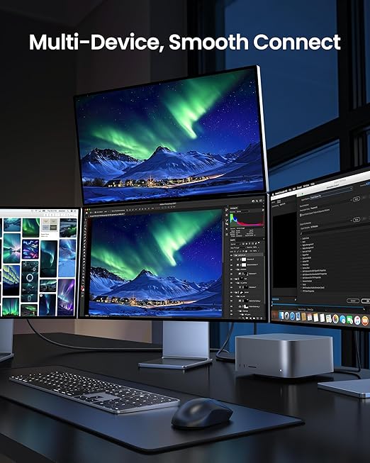 Silkland 80Gbps USB 4 for Thunderbolt 5 Cable 1FT, 240W PD 3.1 Charging, up to 120Gbps Bandwidth for Dual 8K, Braided USB C Data Cable Compatible Thunderbolt 4/5, SSD, MacBook M4 Pro, iPhone17/16,Dock
