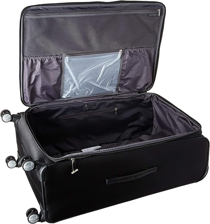 Samsonite Solyte DLX Softside Expandable Luggage with Spinner Wheels, Midnight Black, Checked-Large 29-Inch