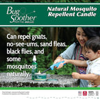 Bug Soother Candle - Natural Insect, Gnat and Mosquito Repellent 2 Candles, 1oz Bottle of Bug Spray Deterrent - Safe for Adults, Kids, Pets, Environment - Made in USA