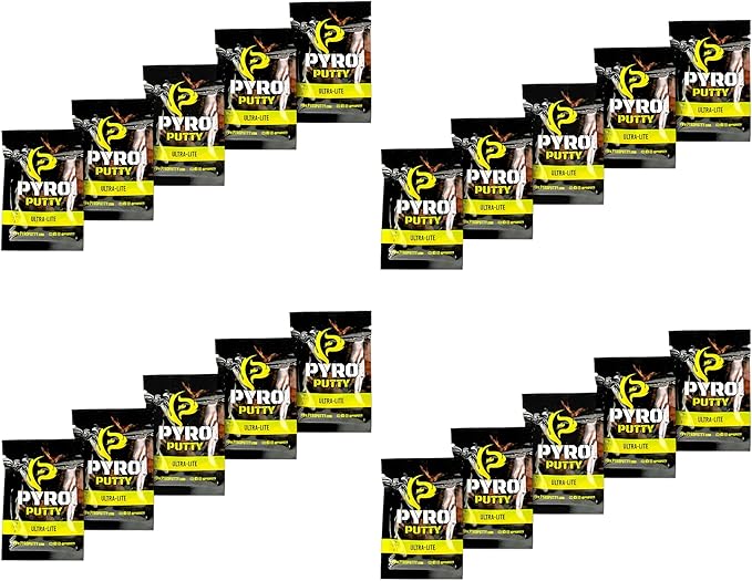 Phone Skope Pyro Putty: Single Use Waterproof Survival Fire Starter, 20 or 50 ct Foil Packs, Easy Tear, Easy Ignite, Fire Starters for Campfires