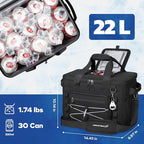 Maelstrom Soft Sided Cooler Bag, 30/40 Can Collapsible Insulated Ice Chest, Large Leakproof Camping & Travel Cooler for Kayaking & Beach