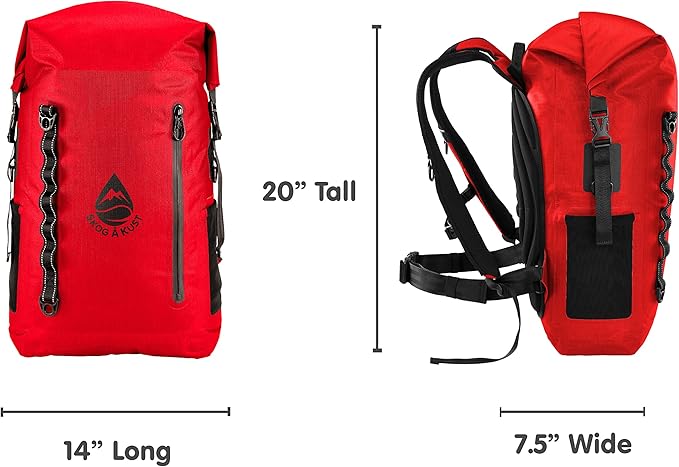 Skog Å Kust BackSåk Pro Waterproof Floating Backpacks with Exterior Airtight Zippered Pocket