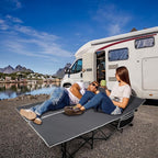 REDCAMP 2 Person Oversize Camping Cots for Adults, 56'' Extra Wide Sleeping Cots Heavy Duty, XXXL Cots Portable for Outdoor Indoor Office, Grey