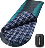 Bessport Sleeping Bag Winter | Flannel Lined 18℉ - 32℉ Extreme 3-4 Season Warm & Cool Weather Adult Sleeping Bags Large | Lightweight, Waterproof for Camping, Backpacking, Hiking