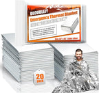 Emergency Thermal Blanket 20-Pack – Reusable Mylar Space Blanket for Camping, Car Survival Kit, Waterproof Outdoor Gear, Heavy-Duty Emergency Heat Retention