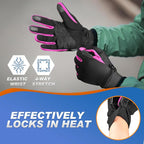 Sukeen Winter Gloves Men Women, Touchscreen Anti-Slip Warm Mens Gloves for Running Driving Cycling Hiking Biking Outdoor