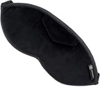 Dream Essentials Opulence Micro Plush Sleep Mask with Earplugs and Pocket in Front of mask - Black Velvet