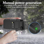 Solar Power Bank 66800mAh Built in Hand Crank and 4 Cables 22.5W Fast Charge,Camping Essentials/SOS/Strobe/Strong Flashlights,Compass Solar Portable Charger Power Bank (Black)