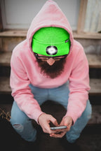 ATNKE LED Lighted Beanie Hat,USB Rechargeable 4 LED Running Headlamp Bright Cap with The Light Gifts for Men and Women