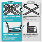 VILLEY Heavy Duty Directors Chair, Folding Camping Chairs, with Cooler Bag Portable Foldable Chair, for Camp Tailgating Lawn Picnic Fishing Beach, Supports 400 LBS, Blue
