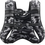 ZELUS Weighted Vest, 6lb/8lb/12lb/16lb/20lb/25lb/30lb Weight Vest with Reflective Stripe for Workout, Strength Training, Running, Fitness, Muscle Building, Weight Loss, Weightlifting