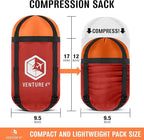 VENTURE 4TH Backpacking Sleeping Bag – XXL, Double and Single Sizes - Lightweight Warm & Cold Weather Sleeping Bags for Adults, Kids & Couples – Ideal for Hiking, Camping & Outdoor Adventures
