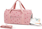 BLUBOON Duffle Bag Girls Kids Cute Gym Bag with Shoes Compartment & Wet Separation Waterproof Sports Overnight Travel Bag