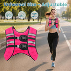Weighted Vest, 8lb/12lb/16lb/20lb/25lb/30lb Weight Vest with Two Adjustment Straps for Men Women, Weight Vests with Reflective Stripe for Strength Training, Running, Jogging, Walking