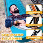 NATUREFUN Ultra-Light Travel Camping Hammock | 300kg Load Capacity,Breathable,Quick-Drying | 2 x Premium Carabiners,2 x Nylon Slings Included | Outdoor Indoor Garden
