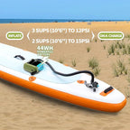 Portable Paddle Board Pump Electric Sup Air Pump, Battery Powered High Pressure Inflator with Cordless & Corded Mode for Inflatable Standup Paddleboard Kayak Tent Boat Dinghy Raft