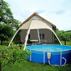 Screen Tent with Removable Floor, Siebwin Large 10'x10' Gazebos with Mosquito Netting and Removable Floor Sunproof Outdoor Canopy Tent for Backyard Party Outside Activities 1-Person Setup