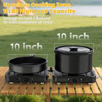 Camp Stove Propane, 2 Burner Folding Propane Camping Stove with Carrying Bag, Adjustable High Heat Burners & Piezo Push-Button Instant Ignition, Outdoor Tailgating, Backyard BBQ Camping Essentials