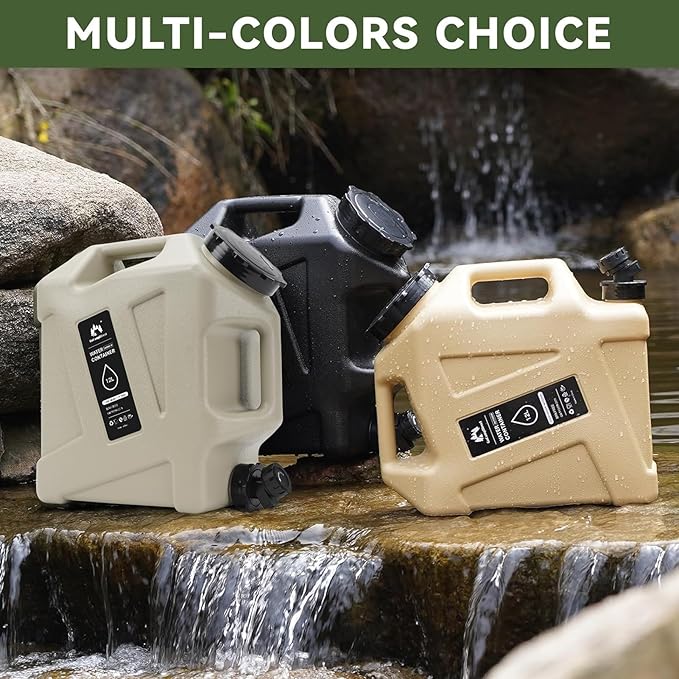 Camping Water Container - 3.2 Gallan Water Jug with Spigot | Portable Water Tank for Outdoor Hiking Picnic Supplies-Grey
