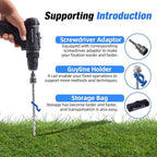 Homeon Wheels 16 Pcs Aluminum Ground Anchors, Non-Rust Cast Tent Stakes Heavy Duty Metal Tent Stakes Pegs for Securing Animals, Tents, Canopies, Sheds, Car Ports, Swing Sets Outdoors Beach