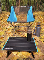 ROCK CLOUD Folding Beach Table Aluminum Portable Camping Table Ultralight, Black