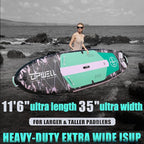 UPWELL 11'6"×35" Extra Wide Inflatable Paddle Board, Stand Up Paddle Board for Youth & Adults, Stable Design, Premium SUP Accessories, 120L Backpack, 10L Dry Bag, Paddle, Leash, Hand Pump, US Fins