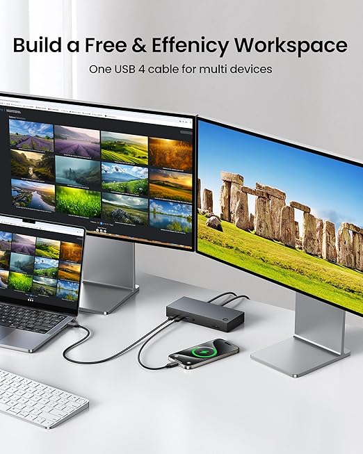 Silkland USB 4 for Thunderbolt 4 Cable [USB-IF Certified], 40Gbps Data Sync, 240W PD 3.1, 8K/5K@60Hz, USB C Thunderbolt Cable 4FT/1.2M, Compatible for MacBook, iPhone 17/16, SSD, Docking, eGPU,Monitor