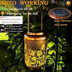 Solar Butterfly Rose Lantern Outdoor Decor,Waterproof Hanging Metal Garden Lights for Patio,Yard,Porch ,Unique Birthday Gifts for Women,Mom,Grandma,Sister,Bestie,Christmas,Thanksgiving,1PC