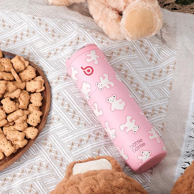 BOTTLE BOTTLE Insulated Water Bottle 24oz with Straw Lid and Handle for Sports Travel Gym Stainless Steel Water Bottles Double-Wall Vacuum Metal Leak Proof BPA-Free