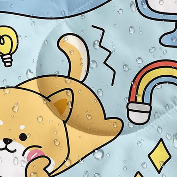 Kids Sleeping Bag for Boys Girls,Rocket Moon Print-Lightweight Warm Portable Outdoor Indoor-Waterproof Cold Weather Resistant Sleeping Bag for Camping Hiking