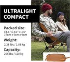 Naturehike YL08 Ultralight Camping Chair, 2.38 LBS Portable Backpacking Chair with Anti-Sinking Feet, Lightweight Compact Folding Hiking Camp Chair