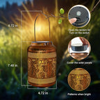 Halloween Lantern Solar Outdoor, Birthday Gifts for Women, Solar Light Outdoor Waterproof LED Decorative Garden for Lawn, Landscape, Patio, Porch Hanging Lantern for Ladies, Mom, Grandma