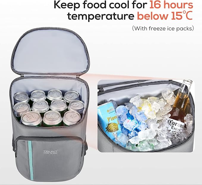 TOURIT Cooler Backpack 30 Cans Lightweight Insulated Backpack Cooler Leak-Proof for Men and Women