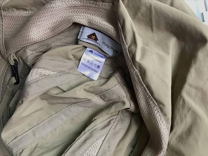 Home Prefer UPF 50+ Mens Wide Brim Fishing Hat with Neck Flap Sun Hat for Men Women Sun Protection Cap