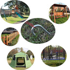 16 Inch 28 Pack Rebar Stakes, 3/8" Diameter J Hook Steel Ground Anchor Stakes, Heavy Duty Galvanized Tent Stakes, Metal Fence Stakes for Outdoor Decoration Yard Inflatables Gardening