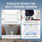 Running Vest with 350 ML TPU Soft Flask, Small Running Water Vest -Adjustable Chest Straps, Lightweight Hydration Vest Pack for Trail Marathon Hiking Cycling for Women Men Mini