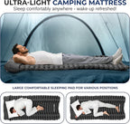 SereneLife Lightweight & Compact Camping Gear – Sleeping Pads & Bags with Built-in Pillows for Outdoor Comfort, Waterproof & Tear-Resistant Design, Perfect for Hiking, Backpacking, Couples & Solo Use