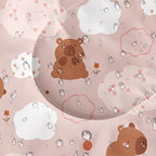 AILONEN Pink Lovely Rabbit Sleeping Bag for Girls Kids Adults,Warm and Cool Weather,Lightweight,Waterproof Backpacking,Cartoon Flowers Printed Bunny Sleeping Bag for Camping