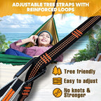 NATUREFUN Ultra-Light Travel Camping Hammock | 300kg Load Capacity,Breathable,Quick-Drying | 2 x Premium Carabiners,2 x Nylon Slings Included | Outdoor Indoor Garden