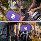 276PCS Compact Small First Aid Kits for Home Businesses Urgent Essential Mini First Aid Kit Travel Size Car Emergency Supplies Kit for Hiking Boating Skating, Purple AMORNING