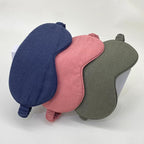 Sleep Mask Linen Eye Mask with Elastic Band,Comfort Sleeping Shade for Nighttime Sleeping, Traveling & Napping,Side Sleeper Eye Cover Cooling with Travel Bag Gift Package(Dark Olive)