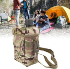 Zunate Outdoor Water Bottle - 2L Portable Water Canteen with Waist Bag, Multi Fuctional PVC Flat Camping Water Bottle for Surplus or Bushcraft Gear (CP)