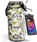 Earth Pak Waterproof Dry Bag - Roll Top Waterproof Backpack Sack Keeps Gear Dry for Kayak with Waterproof Phone Case