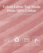 Inflatable Sleeping Pad for Camping, Extra-Thick 4.75" Single Air Mattress with Soft Velvet Top, Machine Washable, Family Lightweight 4-Season Pad for Traveling & Hiking, Pink