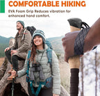 Trekology Trek-Z Collapsible Hiking & Trekking Poles - Balance Support for Seniors, Women, and Men, 2pc Per Set