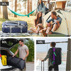 MIER Large Duffle Backpack Sports Gym Bag with Shoe Compartment, Heavy Duty and Water Resistant, Purple, 45L