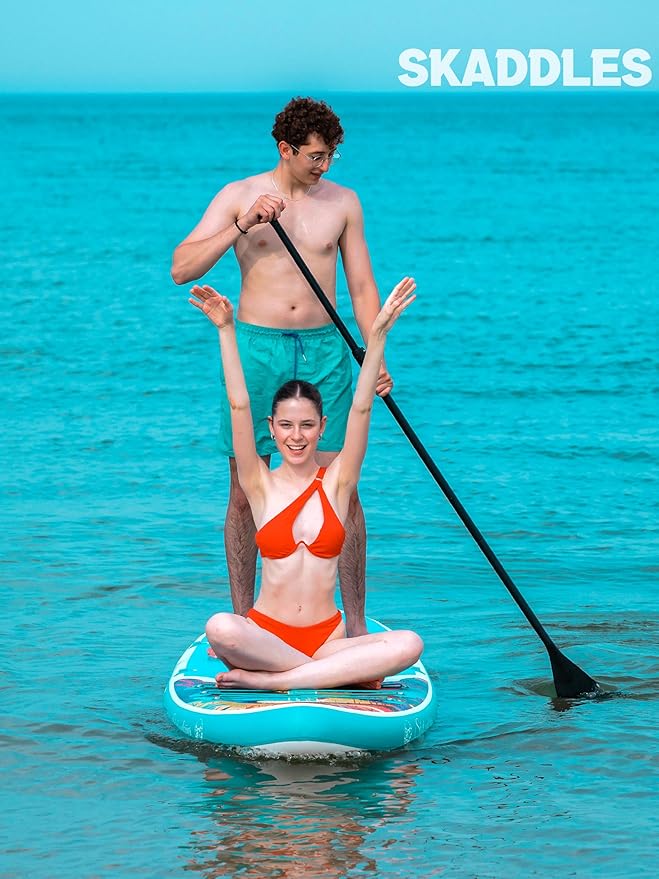 10’6’’ Portable Inflatable Stand Up Paddle Board (SUP) for Adults and Youth with Non-Slip Deck – Complete Accessories Kit, Perfect for Fishing, Yoga, Fitness & Family Fun